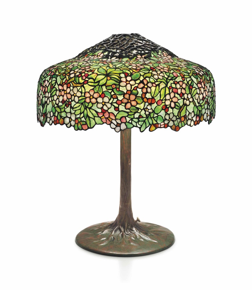 AN 'APPLE BLOSSOM' TABLE LAMP by Tiffany Studios