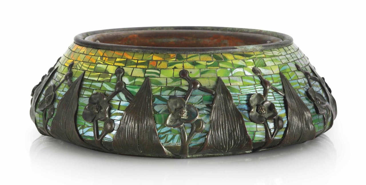 AN 'ARROWHEADS' JARDINIERE by Tiffany Studios