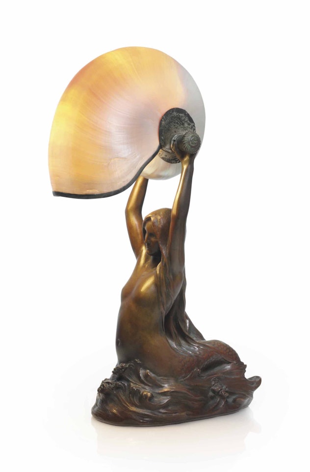 A 'NAUTILUS' TABLE LAMP by Tiffany Studios