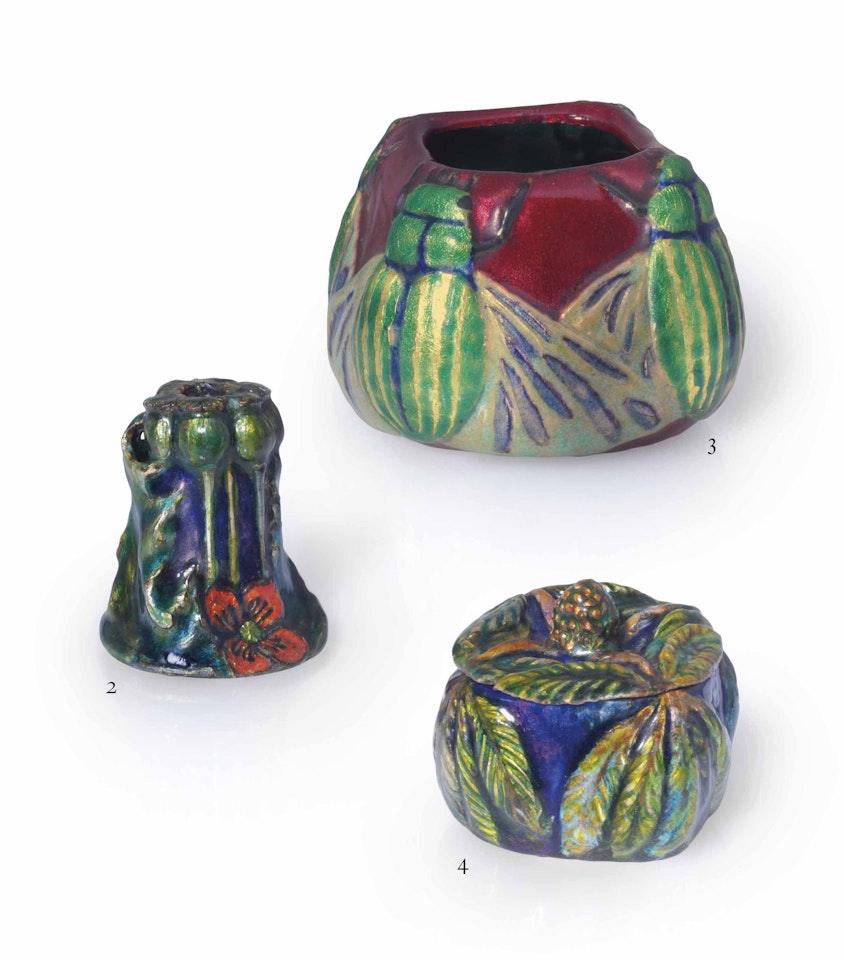 A 'CHESTNUT LEAF' COVERED BOX by Tiffany Studios