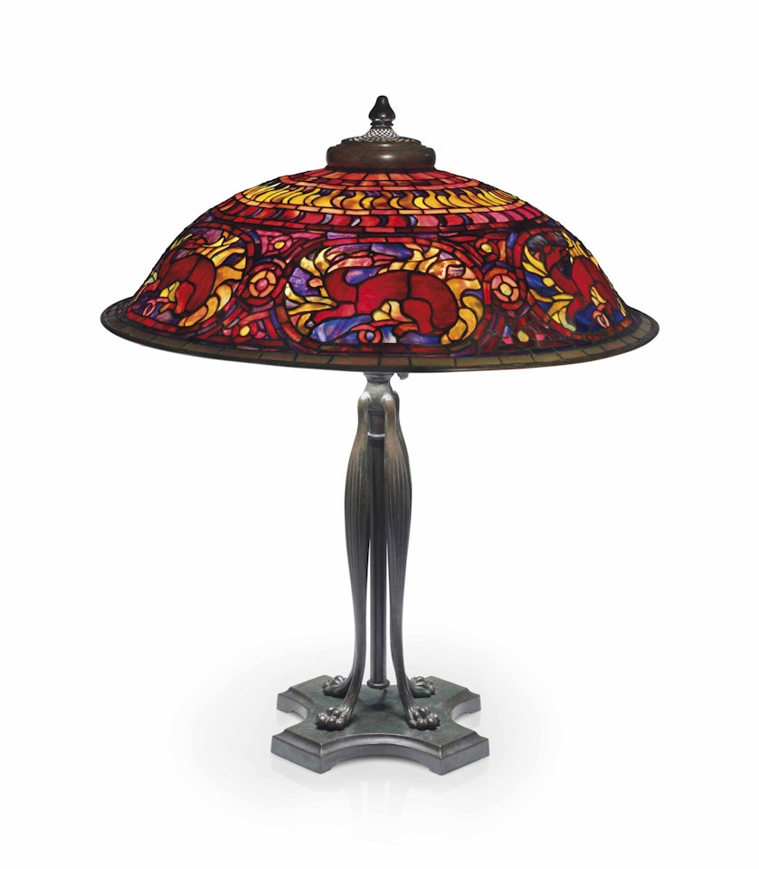 A 'SALAMANDER' TABLE LAMP by Tiffany Studios