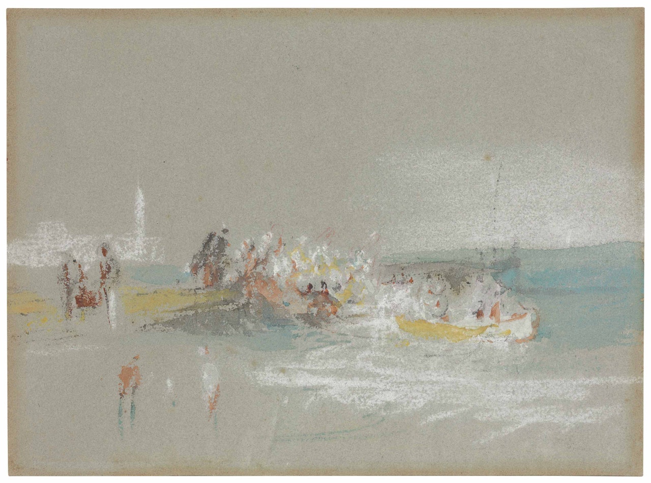 Figures by the shore at Margate by Joseph Mallord William Turner