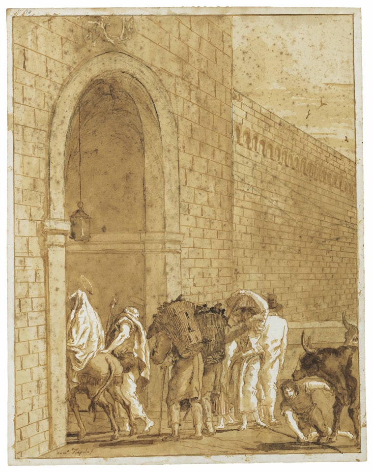 The Holy Family entering Memphis by Giovanni Domenico Tiepolo