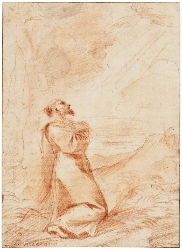 Saint Francis receiving the stigmata by Pier Francesco Mola