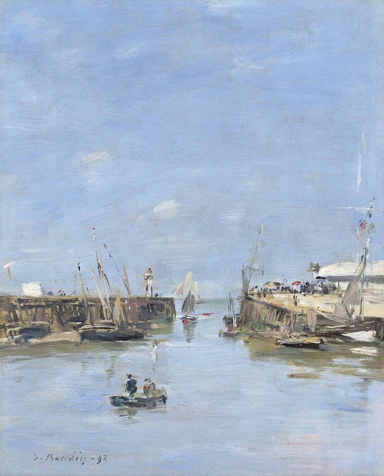 Trouville. Les jetées by Eugène Boudin