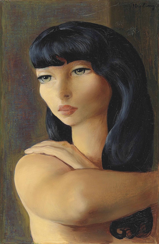 Petite tête brune by Moïse Kisling