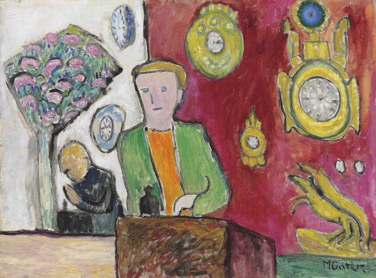 Im Uhrmacherladen by Gabriele Münter