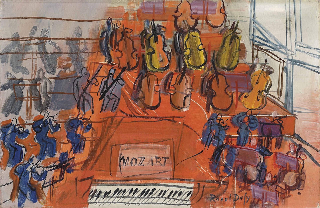 L'orchestre à la partition de Mozart by Raoul Dufy