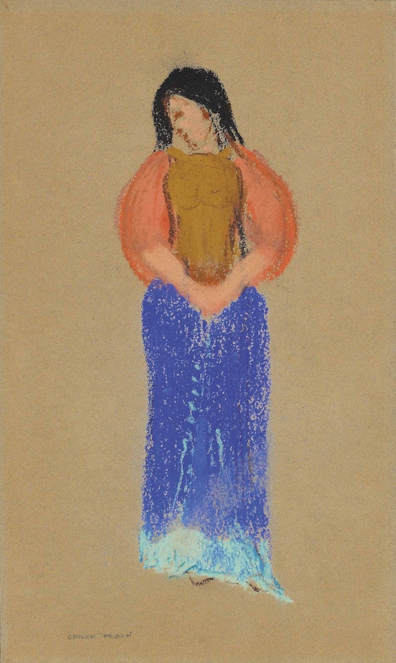 Femme en costume folklorique by Odilon Redon