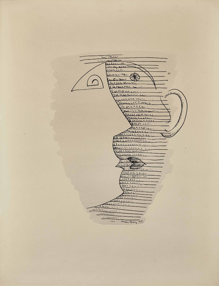 The Mug Drawing III by Man Ray