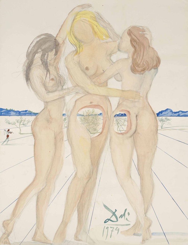 Les trois grâces by Salvador Dali
