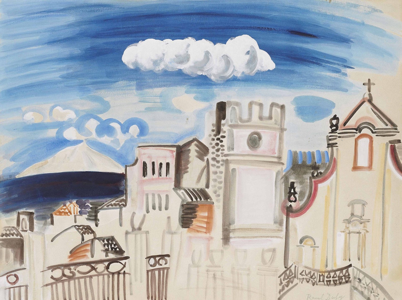 L'église de Taormina by Raoul Dufy