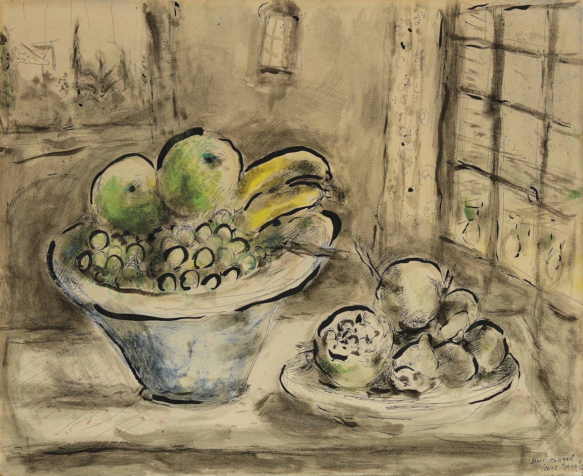 Nature morte à la fenêtre by Marc Chagall