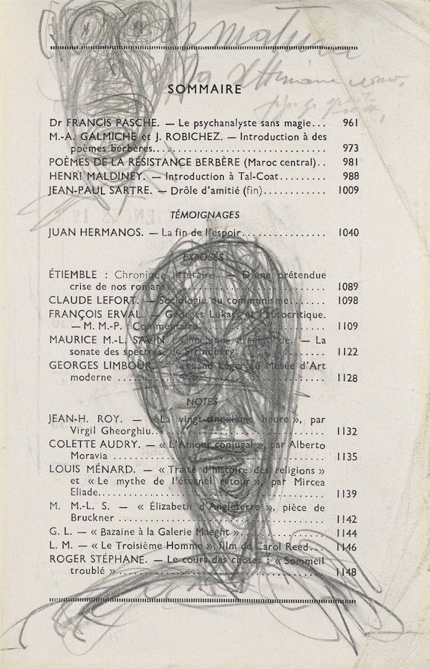 Têtes (recto); Figure (verso) by Alberto Giacometti