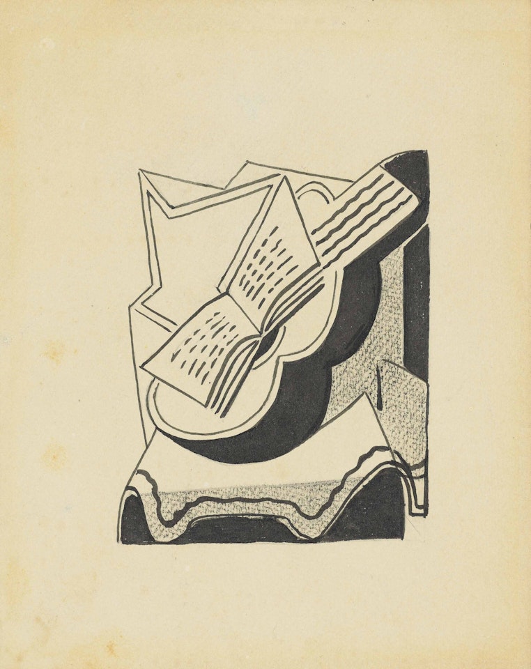 Nature morte à la guitare et au livre (Denise) by Juan Gris