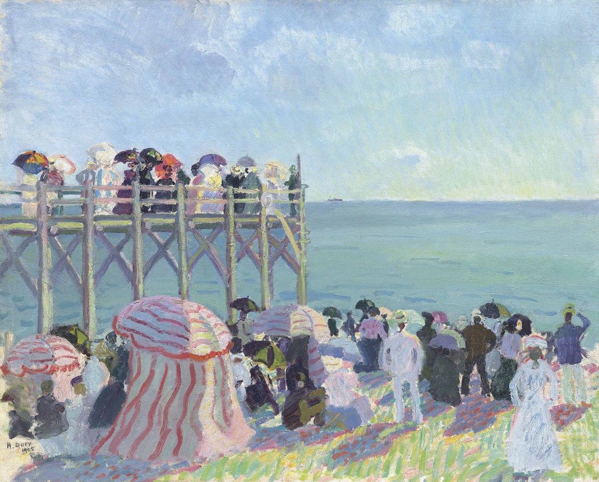 La plage et l’estacade de Trouville by Raoul Dufy