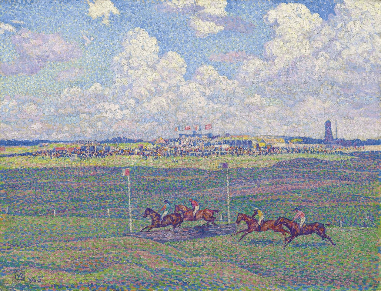 Champ de course à Boulogne-sur-Mer by Theo van Rysselberghe