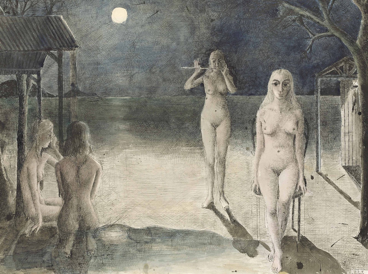 Le songe d'Aphrodite by Paul Delvaux