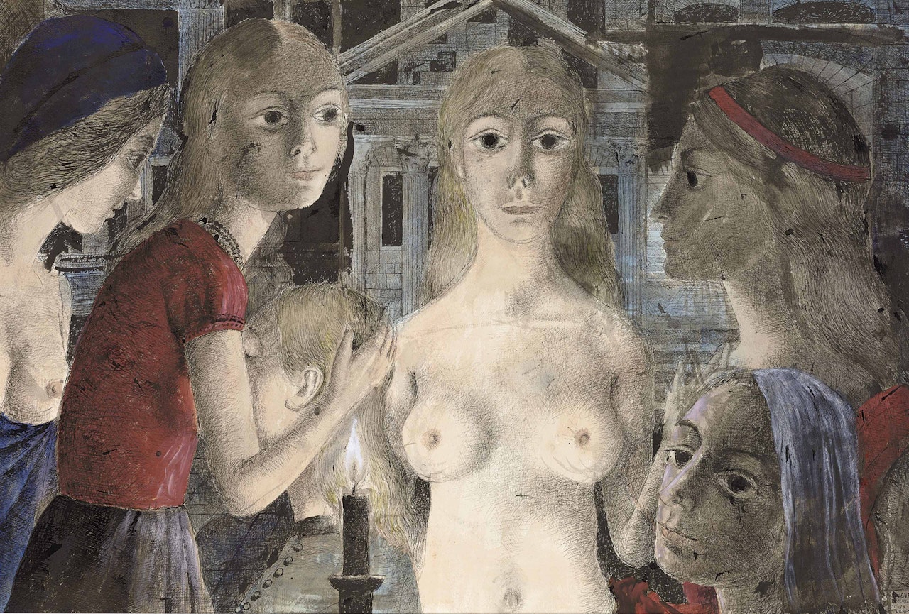 La bougie by Paul Delvaux
