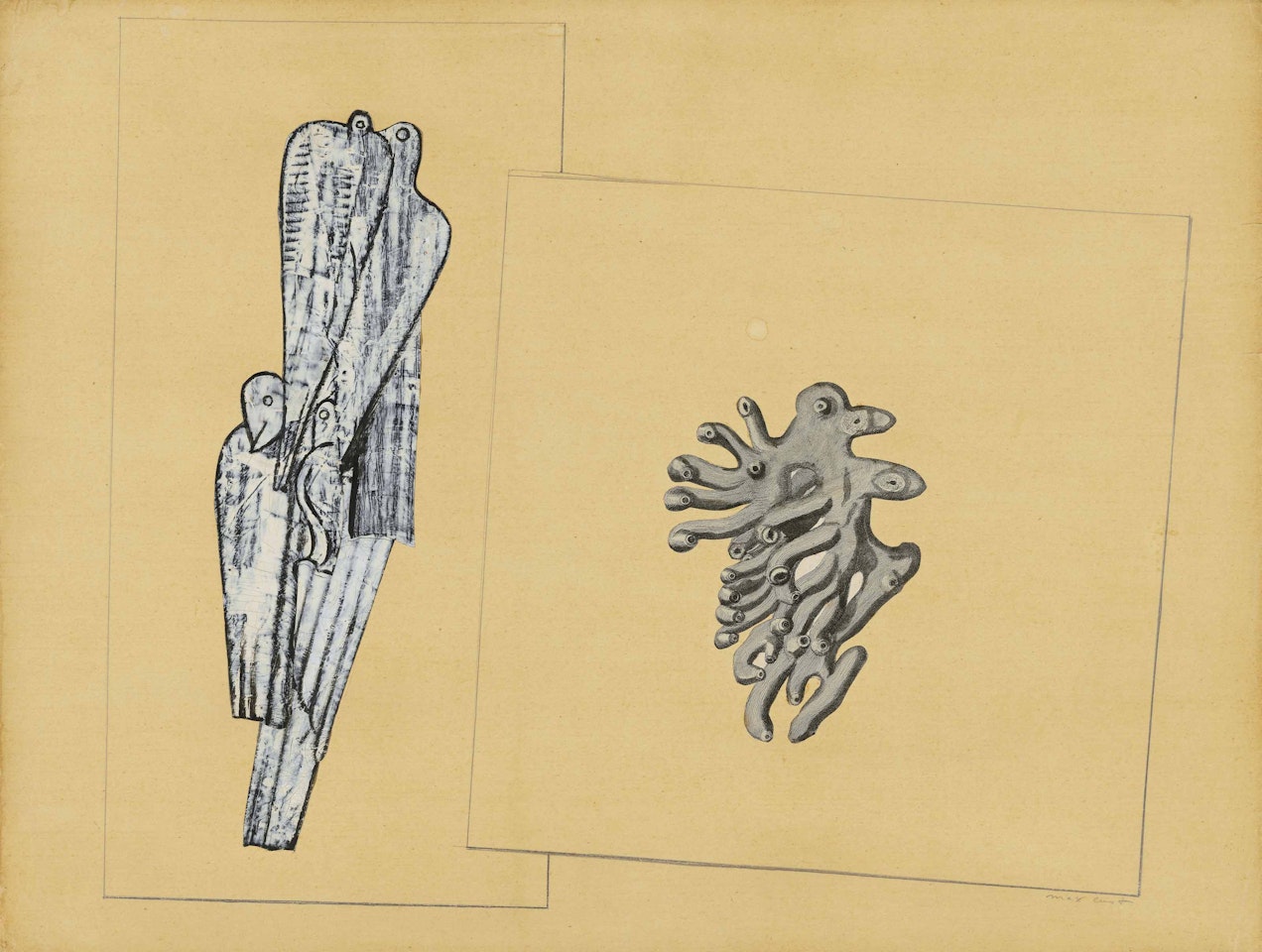 Colombes et corail (Oiseaux et madrépore) by Max Ernst
