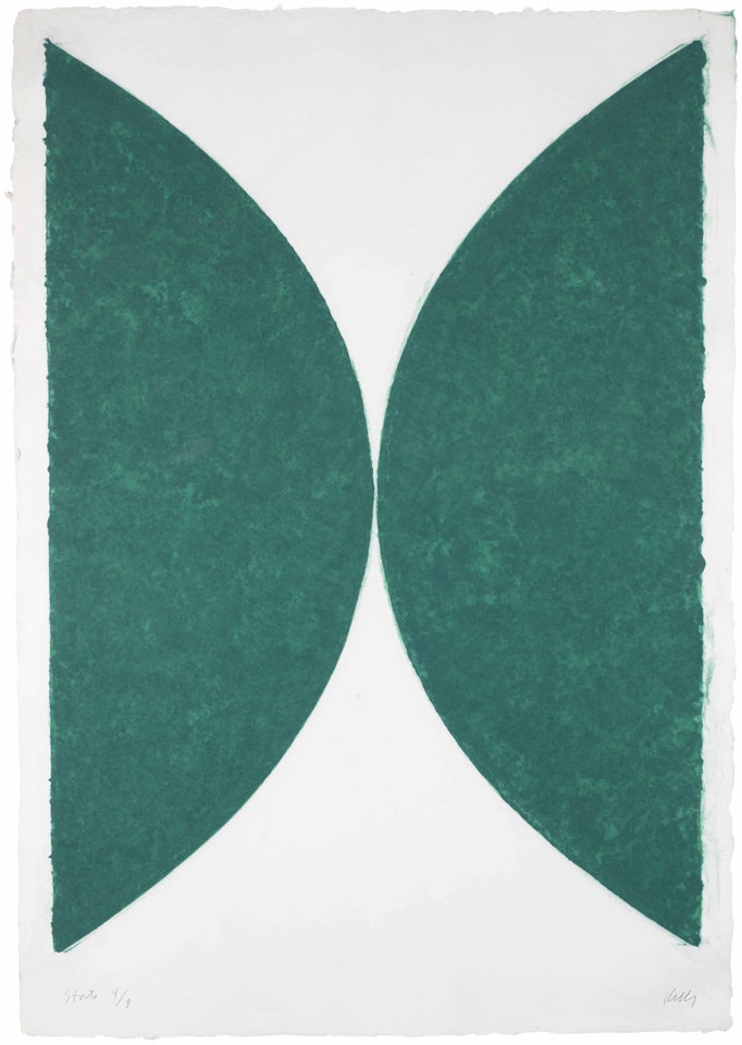 Colored Paper Imagell, State (Green curve) by Ellsworth Kelly