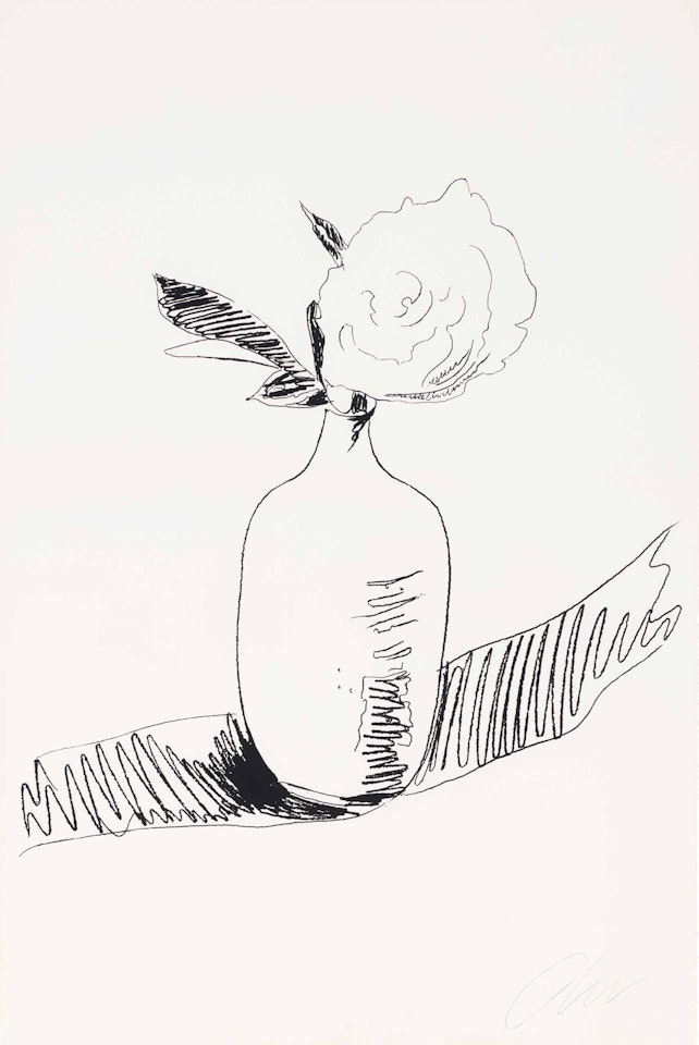 Flowers (Black and White): one plate by Andy Warhol