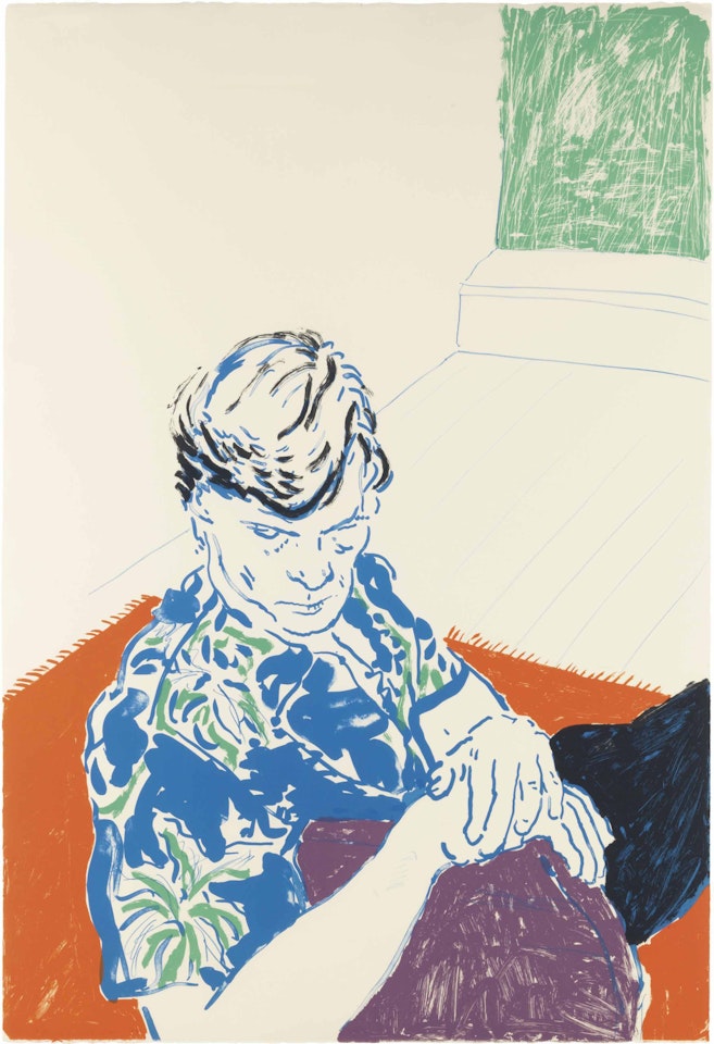 Joe with Green Window by David Hockney