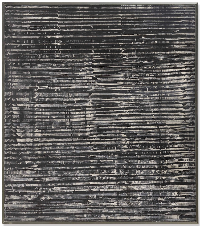 Untitled (Grey-Black Waves) by Heinz Mack
