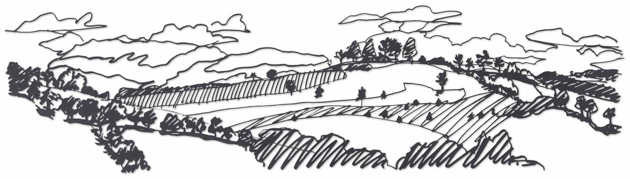 View Near Fremont Center (with clouds) (black) by Tom Wesselmann