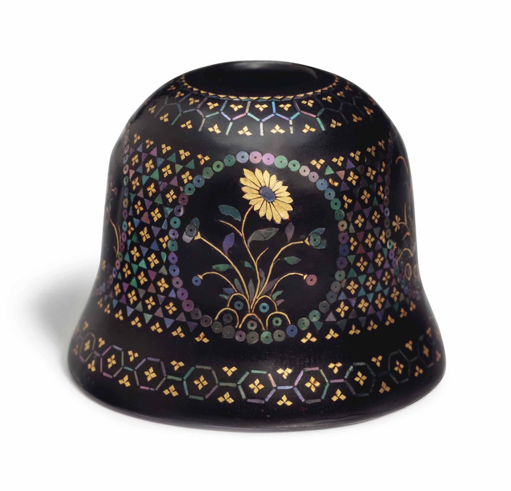A RARE SMALL INLAID BLACK LACQUER WATER POT by Anonymous
