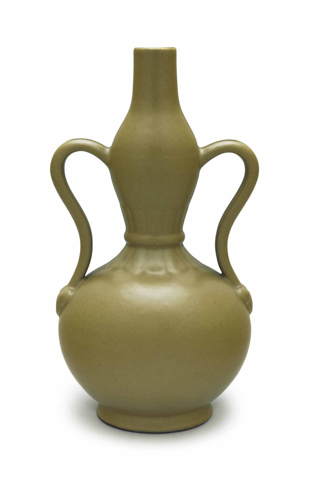 A TEADUST-GLAZED DOUBLE-GOURD VASE, FUSHOUPING by Anonymous