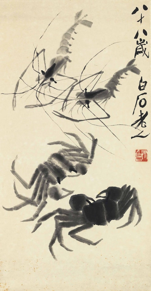 Shrimps and Crabs by Qi Baishi