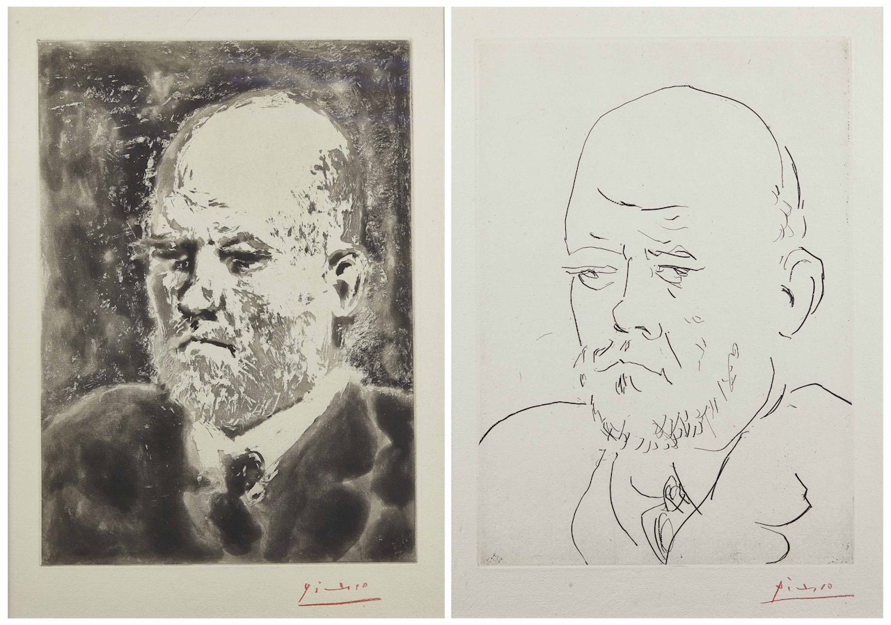 Portrait de Vollard I & III, from: La Suite Vollard by Pablo Picasso