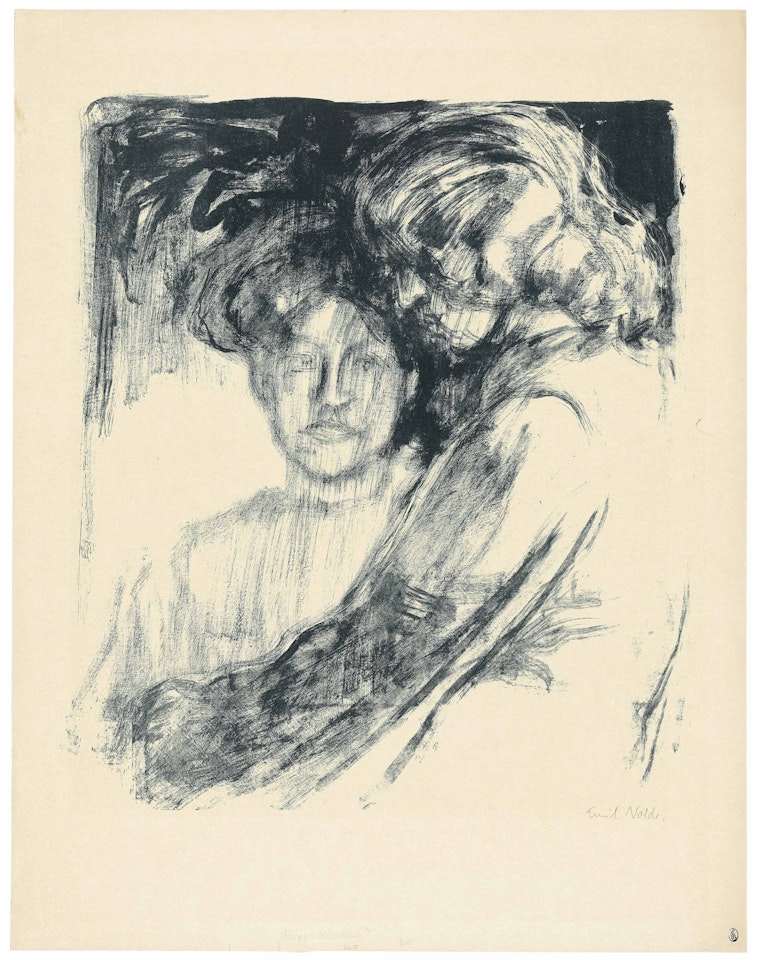 Junge Mädchen (Ada Nolde und Lis Vilstrup) by Emil Nolde