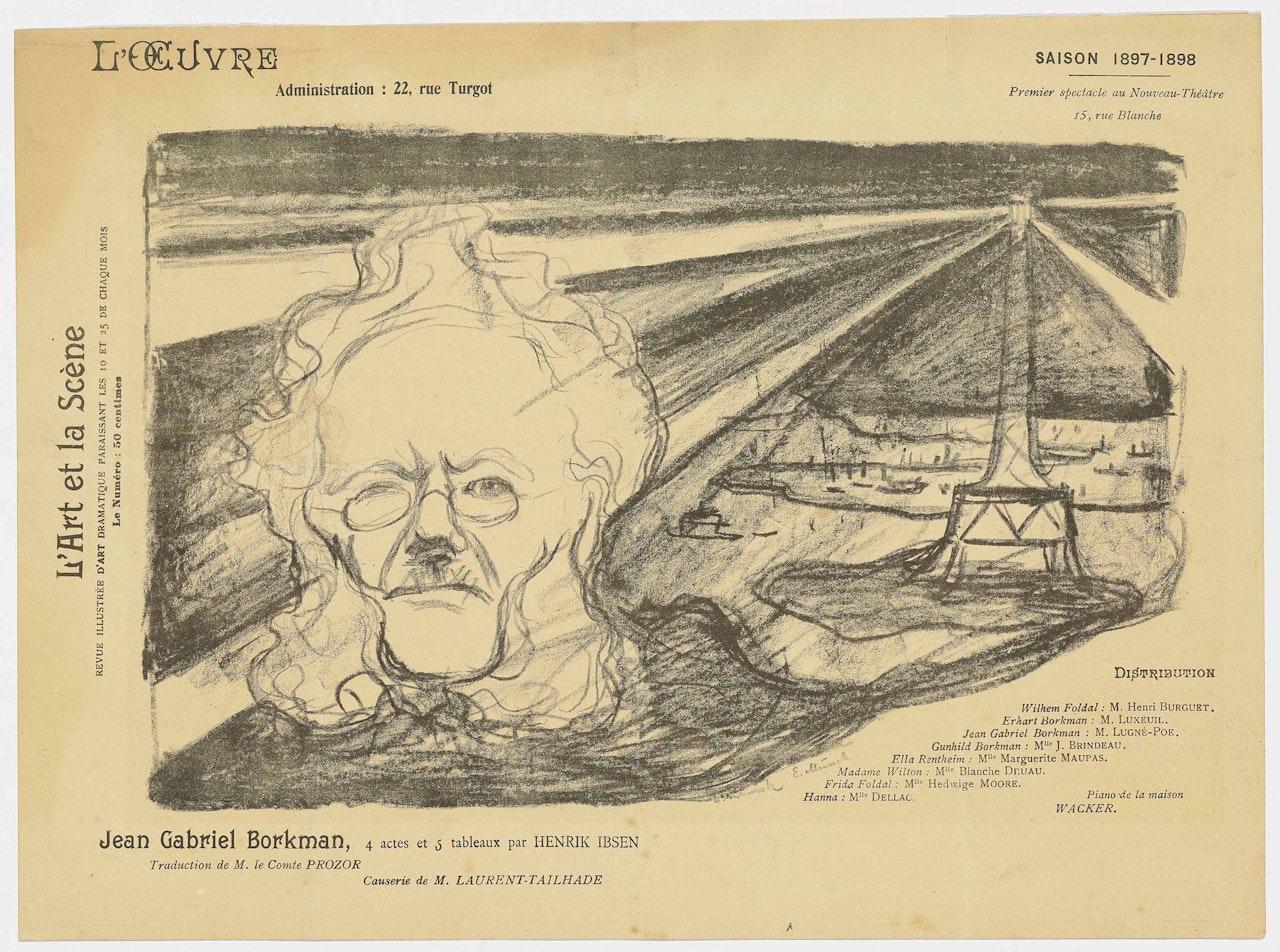 Theatre Programme: John Gabriel Borkman by Edvard Munch