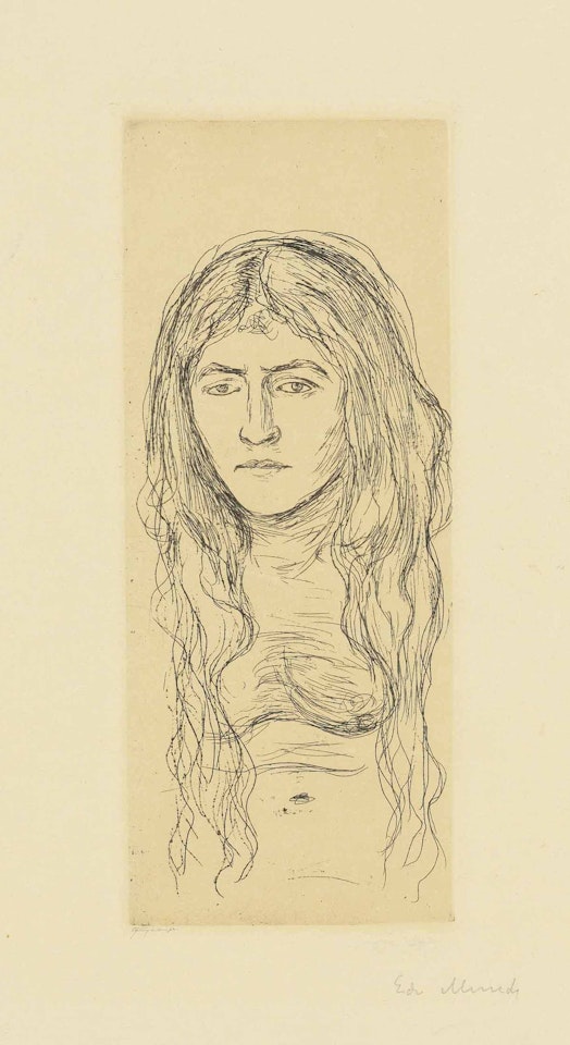 Woman with long Hair by Edvard Munch