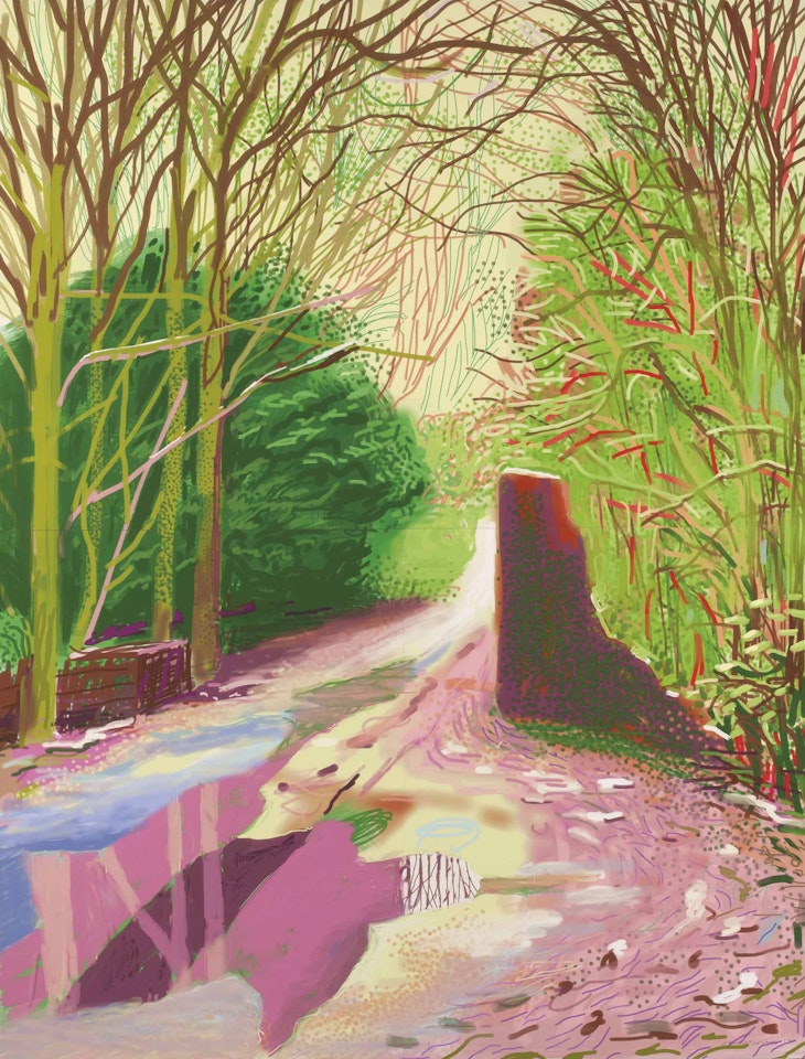 The Arrival of Spring in Woldgate, East Yorkshire in 2011 (twenty eleven) – 2 January 2011 by David Hockney