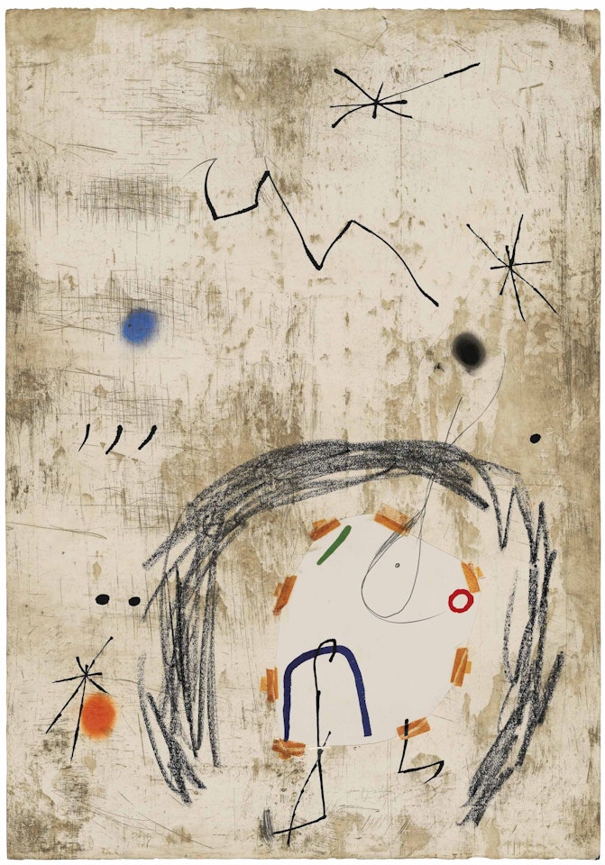 Maquette for: Persontage i Estels VI by Joan Miró