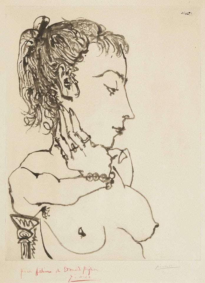 Buste de femme à la queue de cheval: Jacqueline by Pablo Picasso