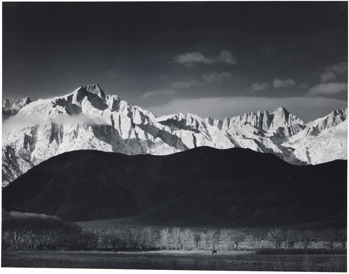 Winter Sunrise, Sierra Nevada from Lone Pine California by Ansel Adams