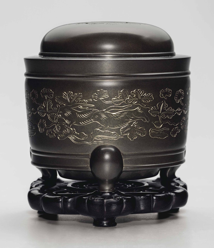 A SHIBUICHI TRIPOD INCENSE BURNER by Anonymous