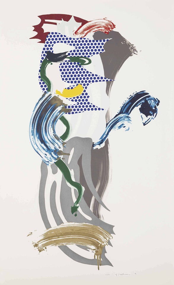 Blue Face, from Brushstroke Figures by Roy Lichtenstein