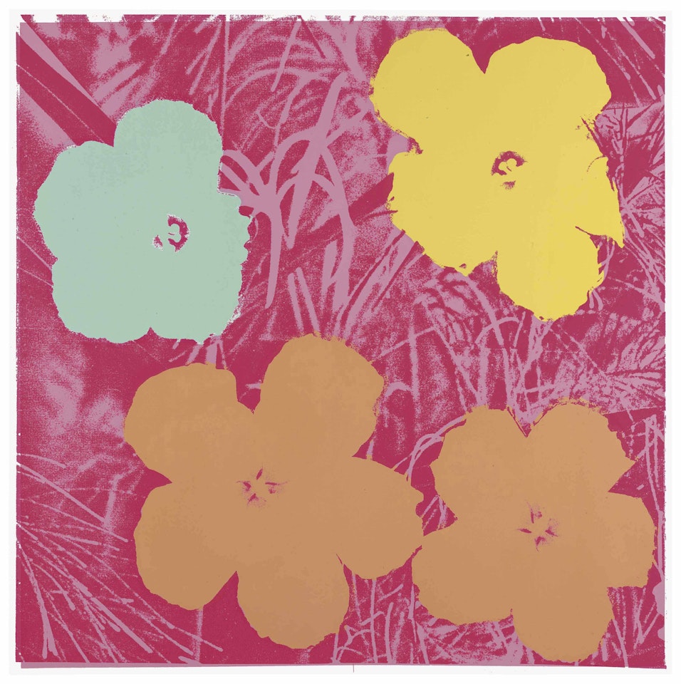 Flowers: one plate by Andy Warhol