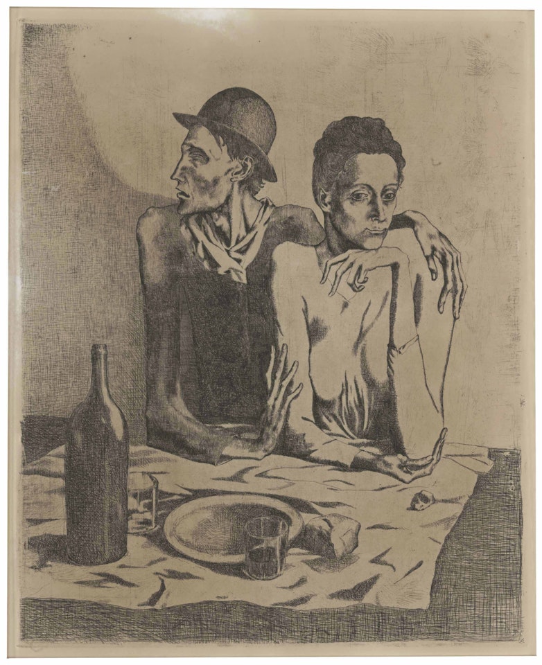 Le Repas Frugal, from La Suite des Saltimbanques by Pablo Picasso