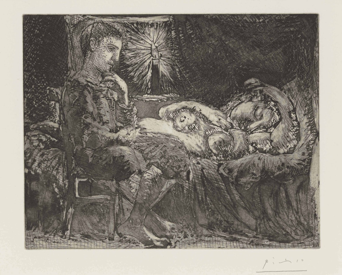 Garçon et dormeuse à la chandelle, from La Suite Vollard by Pablo Picasso