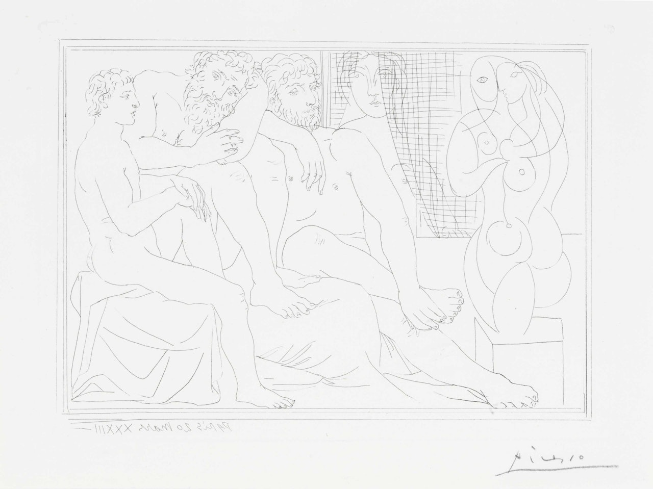 Sculpteurs, modèles et sculpture, from La Suite Vollard by Pablo Picasso