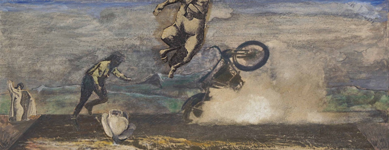 Collage à la rose by Max Ernst