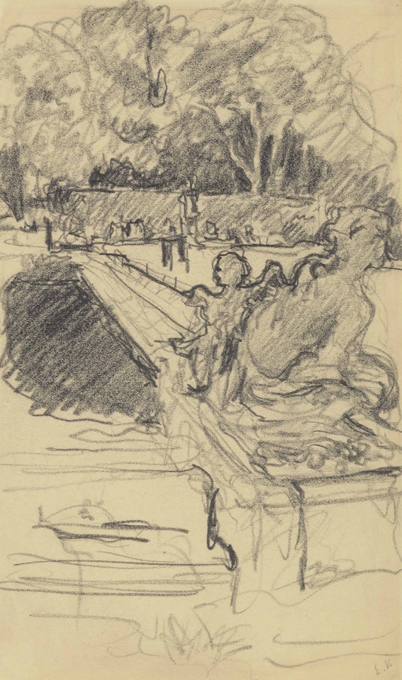 Le parterre d'eau du château de Versailles by Édouard Vuillard