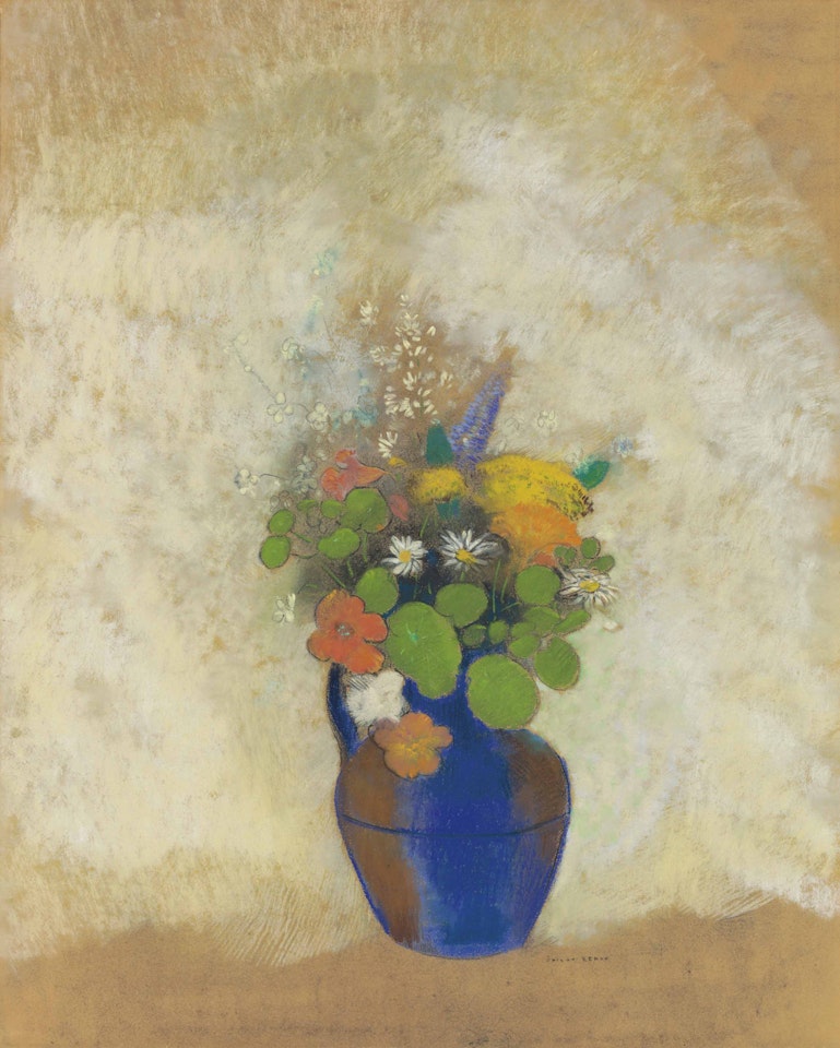 Fleurs dans un vase by Odilon Redon