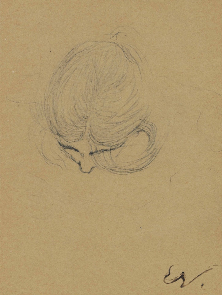 Etude de tête penchée by Édouard Vuillard